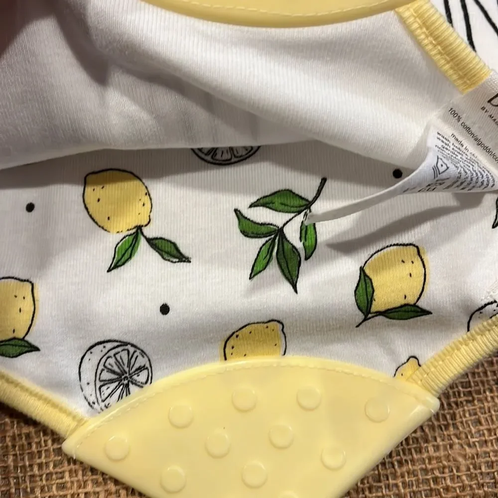 New Rae Dunn teething bibs and wash cloth set